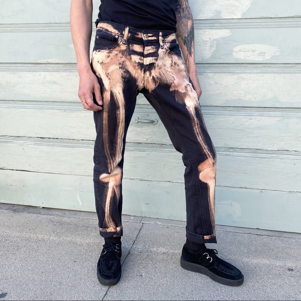 Lip Service Acid Wash Bones Jeans